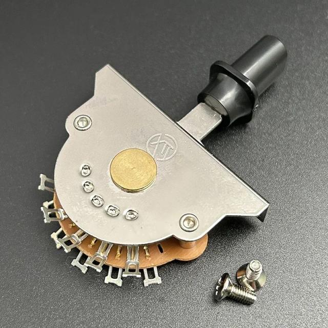 Interruptor Vintage para Guitarra: Seletor Musical 3, 4 e 5 Vias com Botões Pretos