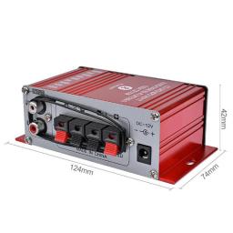 G8-Car Amplificador de Potência Digital com Controle Remoto, 4 Canais, DC 12V, 200W, HiFi, Áudio, Estéreo, Bluetooth, AUX, USB, TF, FM, MP3 - Image 3