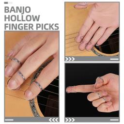 Palhetas De Guitarra Oca De Metal, Palhas De Banjo, Dedo De Bandolim, Instrumento Musical, Ring Bass - Image 3