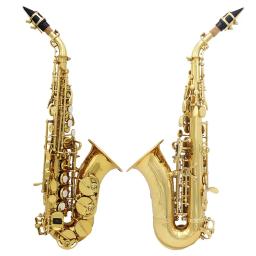 SLADE-Saxofone soprano de bronze com bocal e palhetas caso, saxofone Tom Bb, gravado floral, sopros instrumento peças e acessórios - Image 2