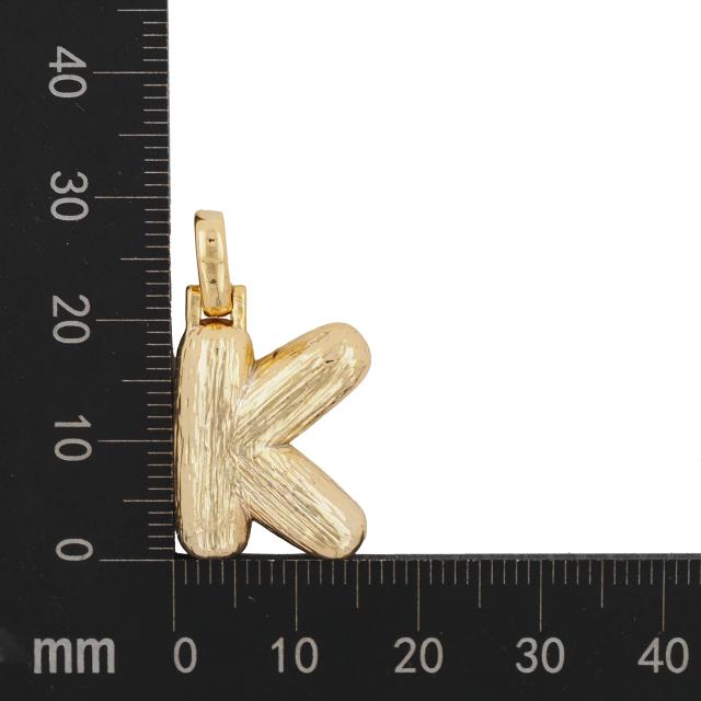 Colar Hip-Hop Personalizado com Pingente em Ouro 18K do Alfabeto A-Z