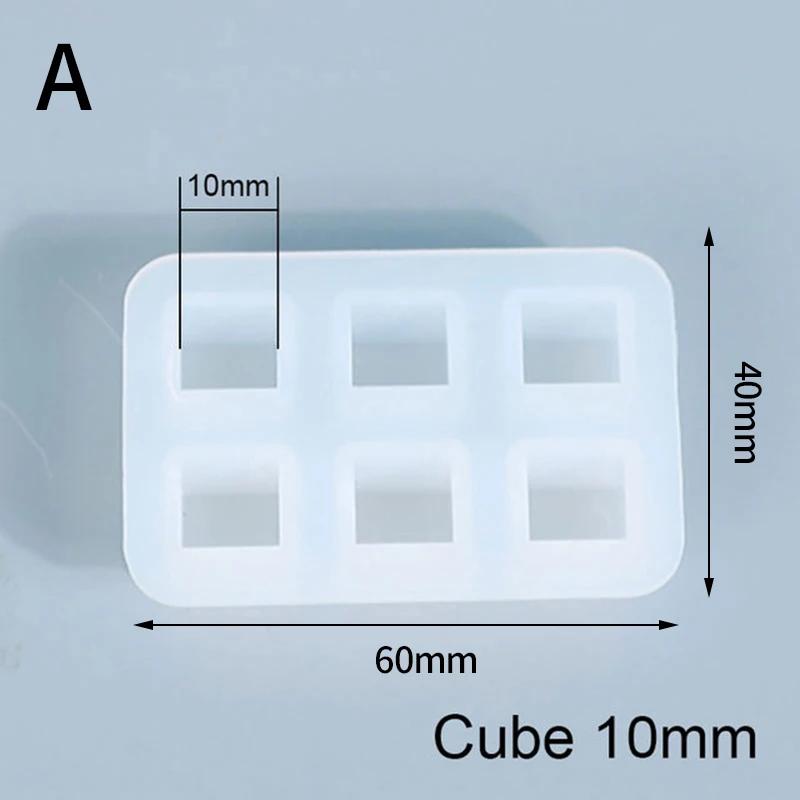 Moldes de silicone para DIY Fazer Jóias, Brincos e Pingentes, UV Resina Epóxi Molde, Cubo Bola Beads, Molde de Fundição, Colar, 6 Grid - Image 1