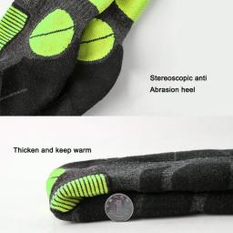 1 par inverno quente espessamento meias de esqui caminhadas meias para mulheres homens crianças anti-frio esqui ao ar livre meias esportivas altas - Image 3
