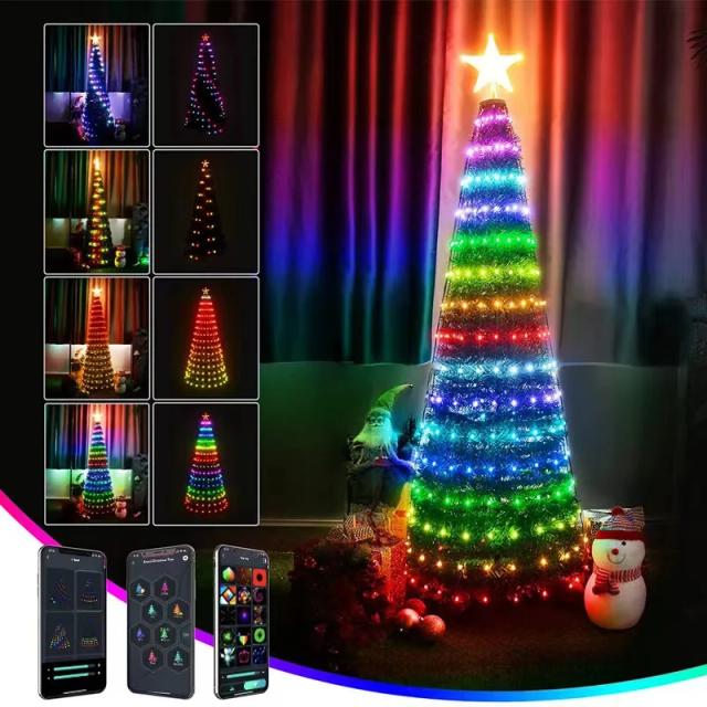 Luzes de Natal LED com Controle Bluetooth via App, para Cortinas e Guirlandas Decorativas - Festas em Casa 2022
