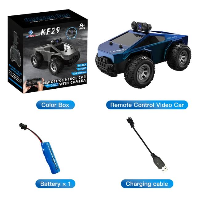 Mini Carro de Controle Remoto com Câmera HD FPV e Luzes LED para Crianças e Adultos