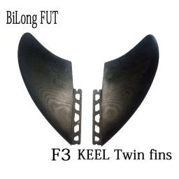 Bilong fut f3 aletas gêmeas xxx grande-preto prancha aletas quilha fin para caixa de fut 2 peças conjunto desempenho de vidro (pg) fin - Image 1