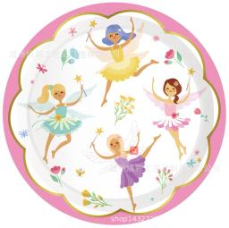 Suprimentos para festa de aniversário de fadas, talheres para festa de fadas, pratos de sobremesa, guardanapos, aniversário de meninas, chá de bebê, decoração de festa de chá - Image 2