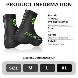 X-TIGER ciclismo esporte sapato capa de inverno bota cobre quente térmico à prova vento overshoes mtb bicicleta equitação sapatos de corrida protetor - Image 6
