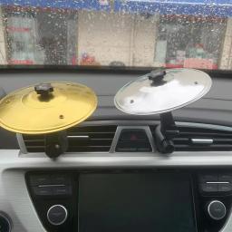 Mini tambores universais colando com pratos decoração de ventilação para carro robusto acessórios interiores automotivos design à prova de colisão - Image 1