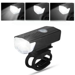 Conjunto de luzes dianteiras e traseiras, USB, Lanterna traseira de segurança LED, Farol, Ciclismo noturno, Acessórios para bicicletas, MTB - Image 5