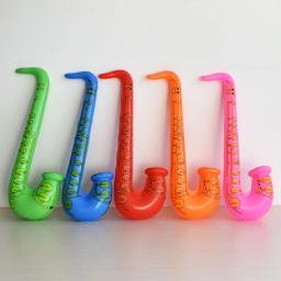 Saxofone inflável para Decorações Do Partido, Instrumento De Cor Aleatória, Hip Hop, Disco, Música, Adereços, Presente De Brinquedo, 70cm, 27,56 ", 1Pc - Image 5