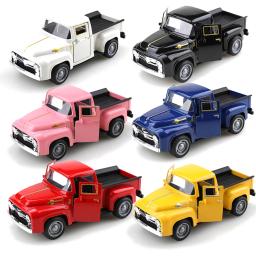 (Ensacado) 1:20 captador clássico FORD F100, modelo de carro de liga, veículo simulado, carro de liga infantil, modelo de brinquedo de menino, enfeites de carro - Image 1