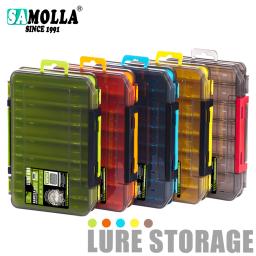 SAMOLLA Caixa de equipamento compacta dupla face – Pesca simplificada com organizador durável e versátil para iscas, ganchos, iscas - Image 1