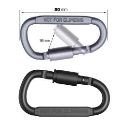 Alumínio liga mosquetão para escalada, d-ring segurança mosquetão, gancho de sobrevivência ao ar livre, 2pcs - Image 4