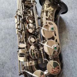 Saxofone com Bocal Copiar, JK SX90R, Black Nickel, Silver Alloy, Sax alto Latão, Instrumento Musical, Copiar, Alemanha - Image 4