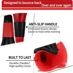 Cones de Treinamento Agility, Speed Grab Brocas, Marker Cone, Durável, Flexível, Material ABS, Run Cone, Futebol, Futebol, Basquete, 23cm, 5Pcs - Image 5
