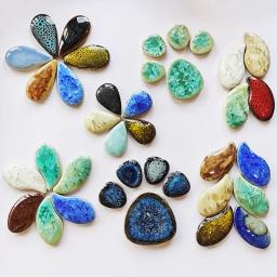 Telha cerâmica irregular do mosaico, fragmentos em forma, pedra livre, peças de porcelana, material artesanal, colagem pequena, DIY, 100g - Image 6