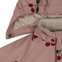 Konges slojd 2025 inverno bebê meninas cereja com capuz jaquetas de esqui macacão conjuntos meninas à prova dwindproof água vento resistente ao frio casaco - Image 4