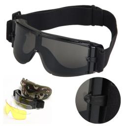 X800 airsoft óculos de tiro dos homens esporte ao ar livre caça óculos de segurança proteção uv com caixa camuflagem - Image 1