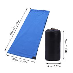 Saco de dormir portátil com forro de lã, Cama leve para acampamento ao ar livre, Mochila para caminhadas, Saco de dormir ultraleve, 180cm - Image 6