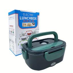 Lancheira portátil do aço inoxidável, aquecedor do alimento com adaptador e tomada do carro, calefator durável e versátil da refeição, 110V - Image 4