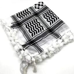 Atividades ao ar livre, turismo, camping, cachecol de malha com borla árabe Shemagh Keffiyeh cachecol CS cachecol deserto caminhadas cachecol foulard moto - Image 1