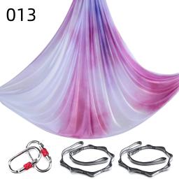 Conjunto de rede de ioga aérea, estilo gradiente 1 sedas aéreas, cinto de fitness para ginásio, estúdio de ioga interior, novo, 6m - Image 6