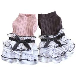 Cães e Gatos Vestido Polka Dot Design Pet Puppy Camisa Primavera/Verão Roupas Outfit 3 Cores - Image 1