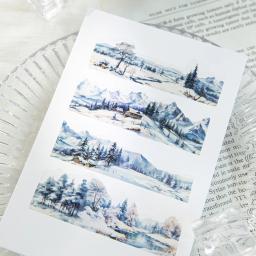 Cartoon Washi Tape para DIY, fita adesiva decorativa, fita adesiva, adesivos decorativos, ao redor das montanhas e do mar, japonês, 1 peça por lote - Image 2