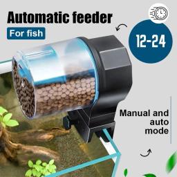 Alimentador automático de tanques de peixes Momento inteligente, grande capacidade, Alimentador conveniente para aquário, sem soco, T2S7 - Image 1