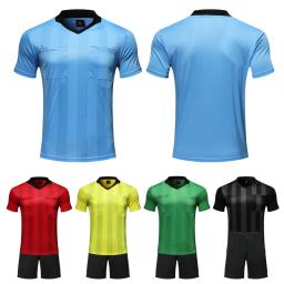 Camisa uniforme personalizada do árbitro do futebol dos homens ajusta a cor múltipla camisa opcional do árbitro do futebol do juiz respirável - Image 1