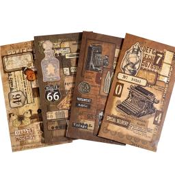 45 folhas por conjunto de notas de história almofadas de papel vintage cadernos material decorativo base de escrita scrapbook manual 160*90mm - Image 5