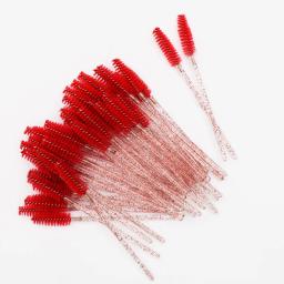 Crystal Eyelashes Brush Comb, descartável Eye Lashes Extensão, Mascara Wands, Maquiagem Profissional, Ferramenta de Beleza, 50pcs - Image 2