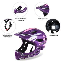 LIXADA-Capacete de ciclismo completo destacável para crianças, capacete ajustável para crianças, patinação - Image 3