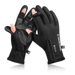 Luvas de ciclismo impermeáveis e à prova de vento para homens, tela de toque, bicicleta, scooter, equitação, ao ar livre, motocicleta, esqui, bicicleta, quente, inverno - Image 1