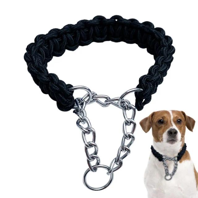 Coleira Ajustável de Corda Trançada para Cães Pequenos e Médios - Estilo e Conforto para seu Pet