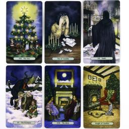 Yuletide tarô baralho cartas jogos adivinhação festa brinquedo de mesa entretenimento lazer 18 + cartas de tarô cerca de 10x6cm - Image 6