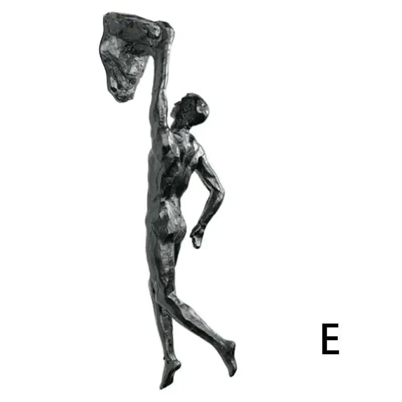 Atleta Escalada Estátua de Resina para Decoração de Parede, Escultura Figuras, Alpinista Criativo, Pingente, Fundo - Image 1