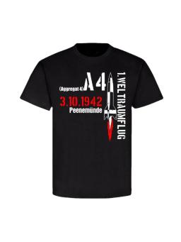 Camiseta Alemã V2 Rocket Aggregat 4 Missile Balístico 1er Weltraumflug. Verão algodão o-pescoço manga curta camisa masculina novo S-3XL - Image 3