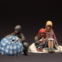Kit Figura Resina Modelo para Crianças, Figuras desmontadas e sem pintura, Hobbies colecionáveis, Coleção Hobbies desmontadas, Escala 1/35 - Image 2
