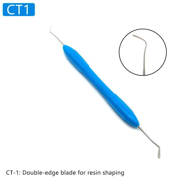 Espátula de Enchimento de Resina com Alça de Silicone para Restauração Estética e Composta em Odontologia