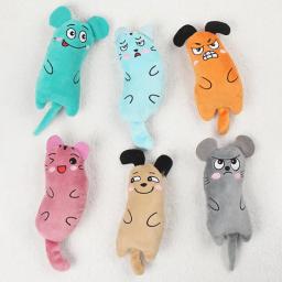 Brinquedo de mastigação de pelúcia para gatos Brinquedos de moagem Catnip Animal de estimação engraçado interativo gatinho, garras mordida do polegar, hortelã gatos suprimentos 1pc - Image 2