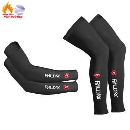 Raudax 2024 aquecedores de braço de lã quente de alta elasticidade, mangas esportivas para bicicleta, aquecedores de pernas para ciclismo, inverno, alta qualidade - Image 5