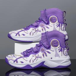 Tênis antiderrapantes de basquete masculino, amortecimento, fitness, treinamento, pipoca, sola de borracha, esportivo, casual, 2024 - Image 3