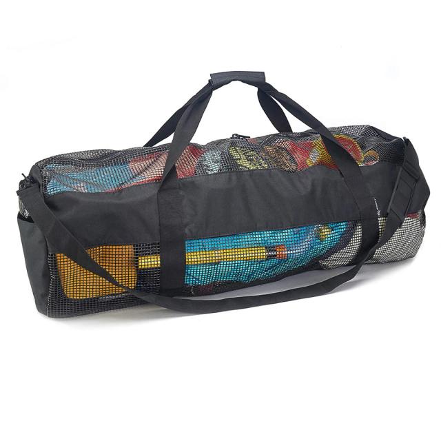 Mochila Duffle Mesh para Viagem e Mergulho com Compartimento para Máscaras e Snorkel