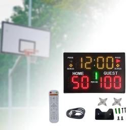 Placar portátil digital com controle remoto, eletrônico, pendurado na parede, eletrônico, placar para voleibol, ao ar livre, tênis, boxe - Image 5