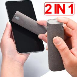 Microfiber Screen Cleaner Spray Bottle Set, 2 em 1, Celular, iPad, Computador, Microfiber Cloth, Wipe, Iphone, Óculos, Limpeza - Image 1