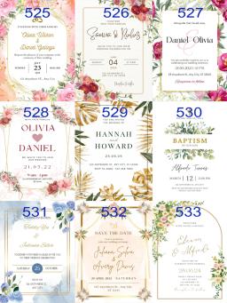 Convites personalizados do casamento, RSVP cartão, doce XV Quinceanera aniversário convida, 5.7x5.7 Polegada, 50 PCs - Image 2