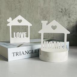 Moldes De Silicone Para Decoração De Casa, Molde De Resina, Fundição, Molde De Aromaterapia, Gesso E Concreto, Lista Do Amor, Decora - Image 2