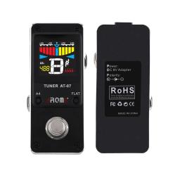 Aroma at-07 mini pedal de efeito afinador de guitarra, afinação cromática, concha de metal, display hd para palco e estúdio - Image 5